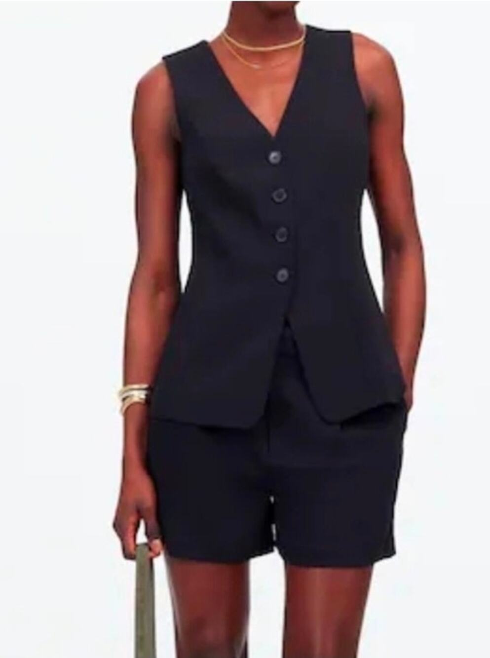 Madewell Cutaway Long Vest Size 8 NWT